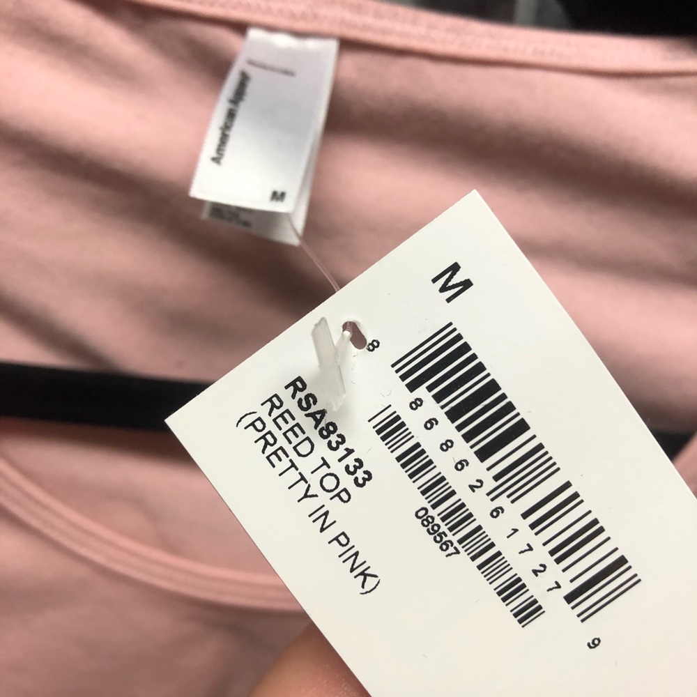 American Apparel Pretty In Pink Reed Top - M - Picture 4 of 6